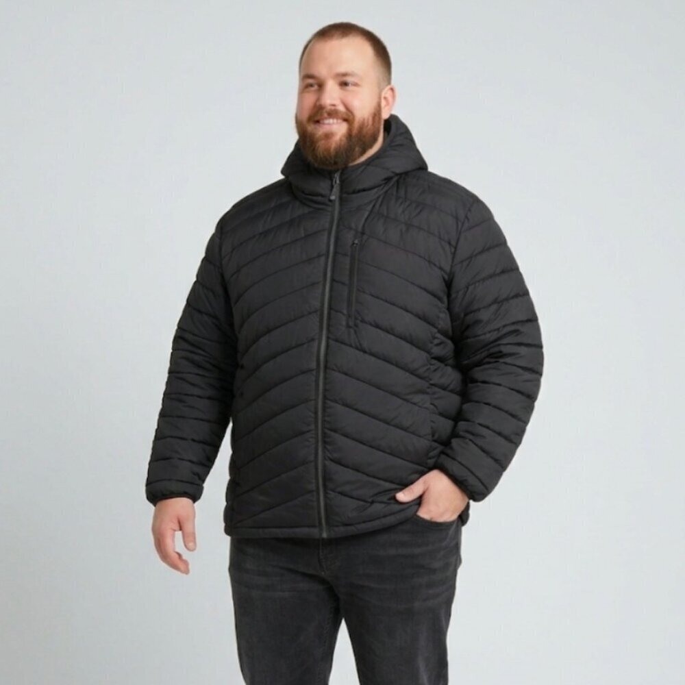 Iceburg Outerwear Lightweight Puffer Jacket Men's Size 2XL Hooded Black